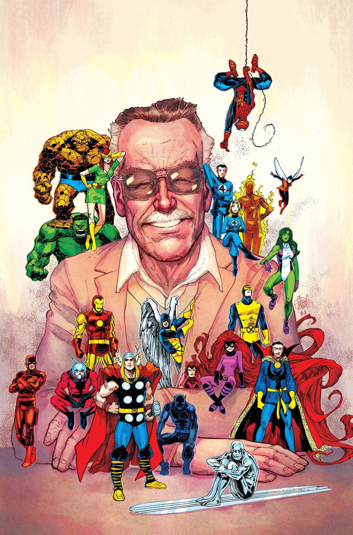Stan lee Marvel Tribute painting