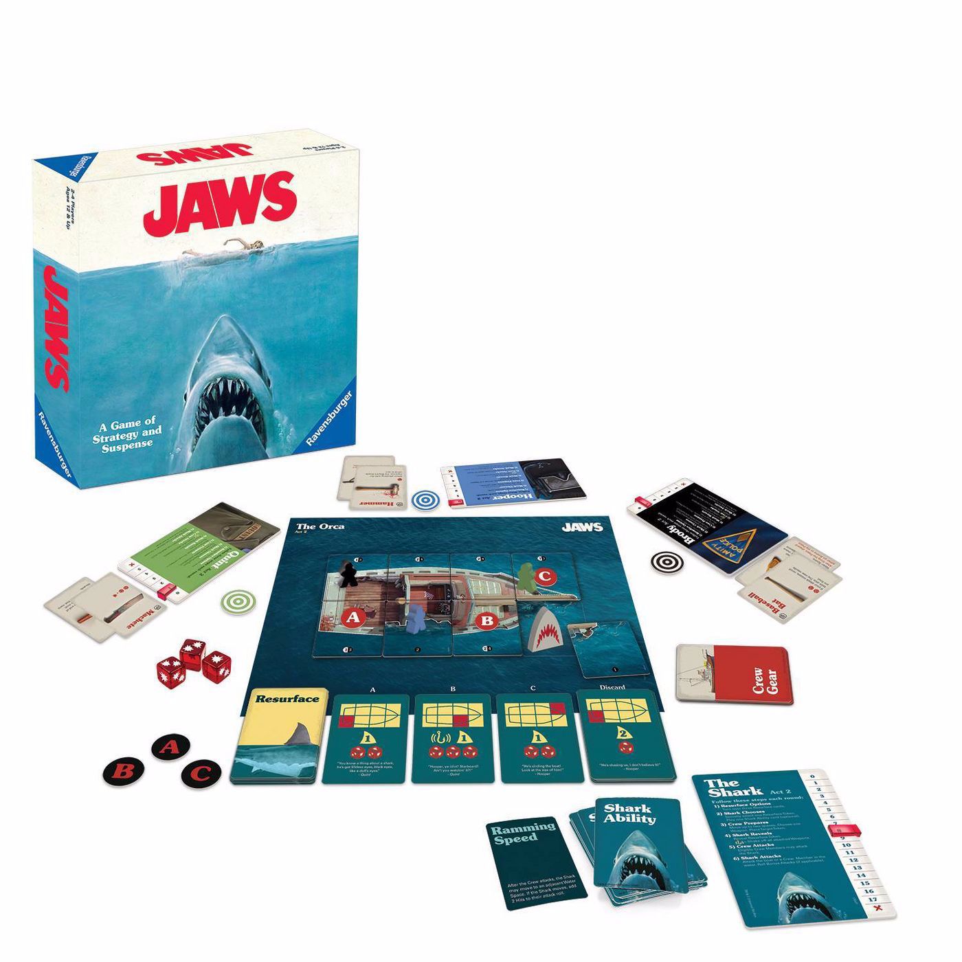 Jaws Board Game Box Act 2