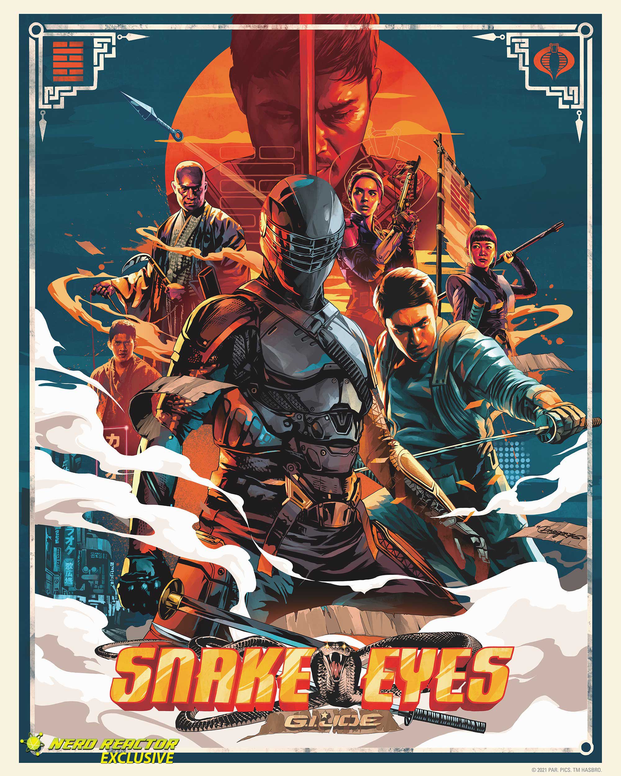 Snake Eyes Comic Book style poster