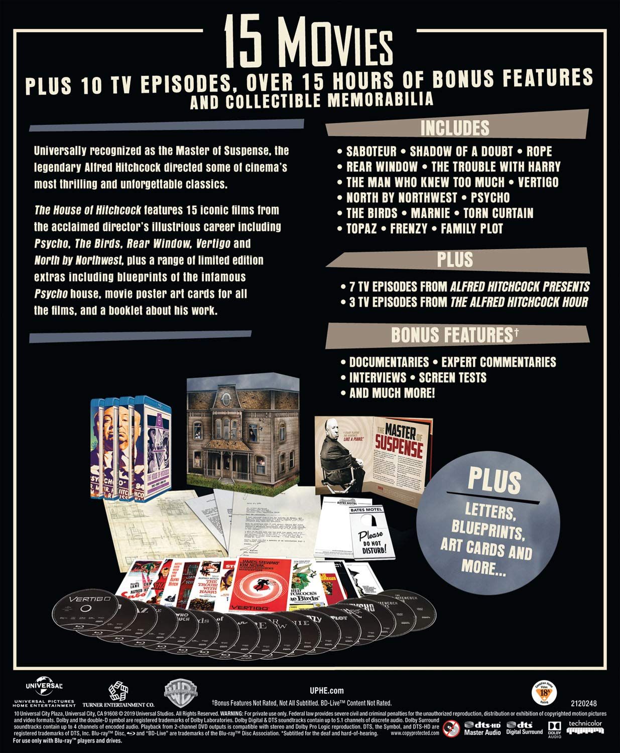 The House of Hitchcock blu-ray collection back cover