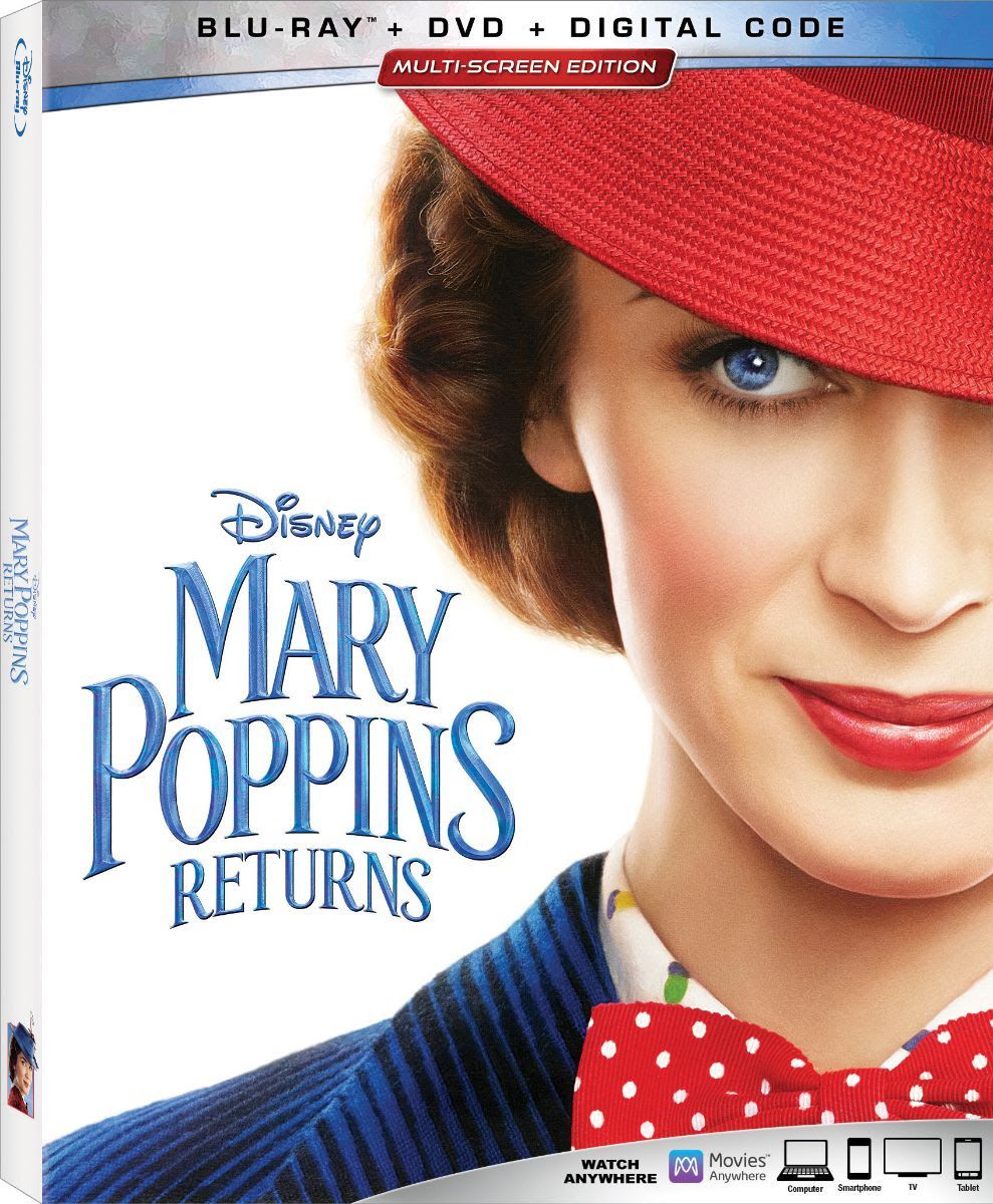 Mary Poppins Returns Blu-ray and DVD art