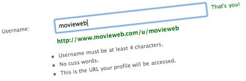 New @mentions feature on MovieWeb