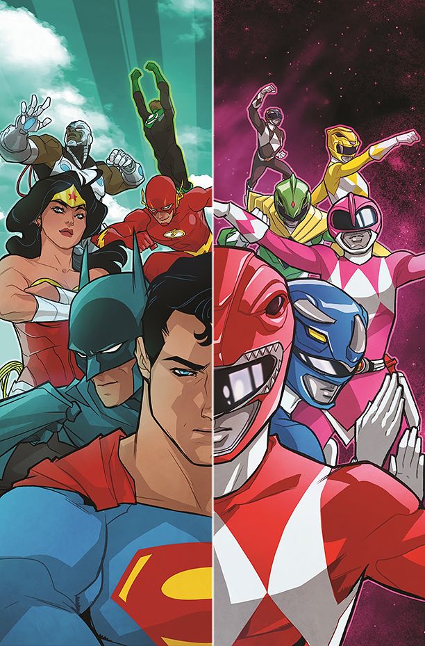 Justice League/Mighty Morphin' Power Rangers Comic Cover