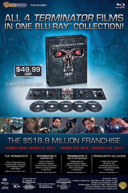 Terminator Anthology Blu-ray Sell Sheet