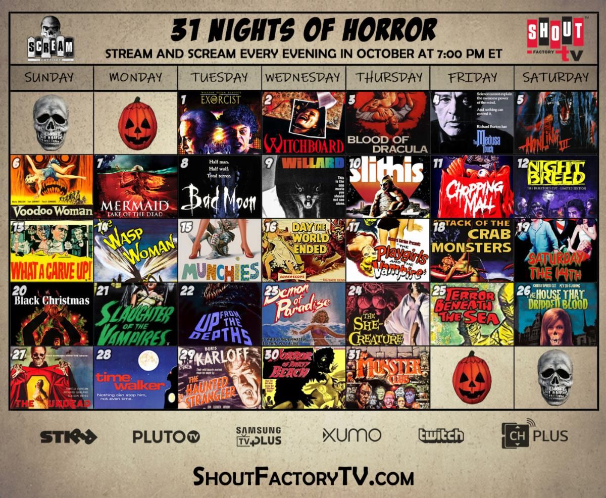 MST3K Factory 31 Nights of Horror calendar