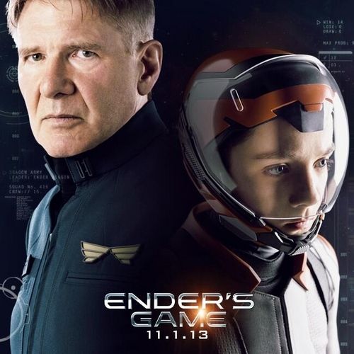 Ender's Game Harrison Ford and Asa Butterfield Photo