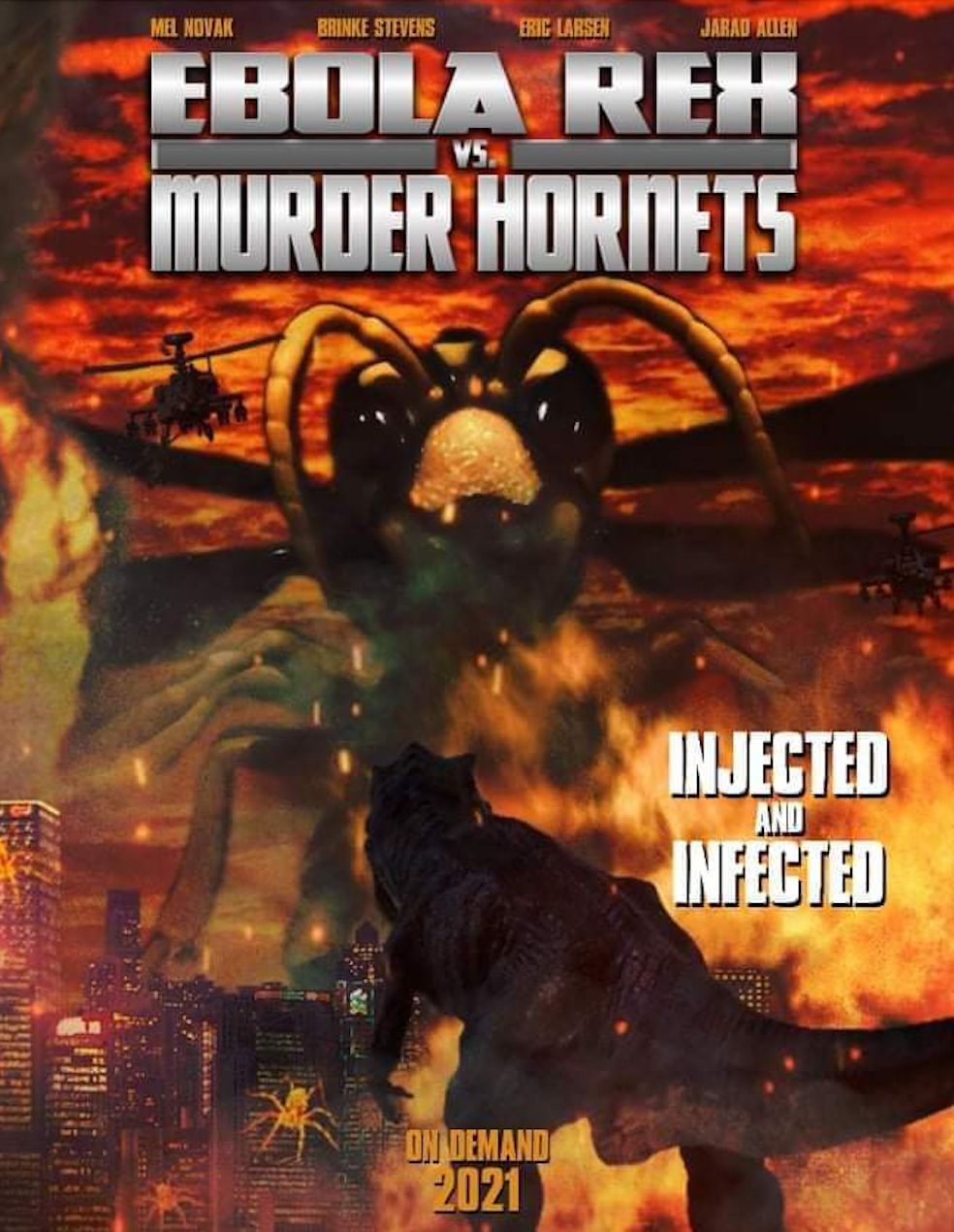 Ebola Rex vs Murder Hornets poster