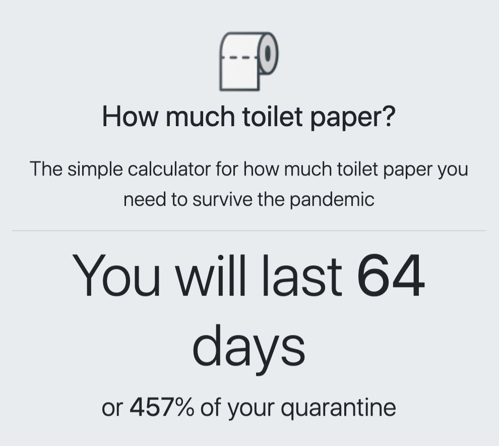Toilet Paper Calculator Lets You Know How Long Your Supply Will Last