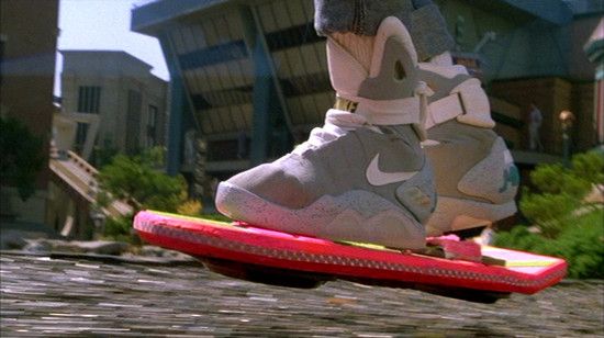 Marty Mcfly wearing self-lacing Nikes in Back to the Future Part II