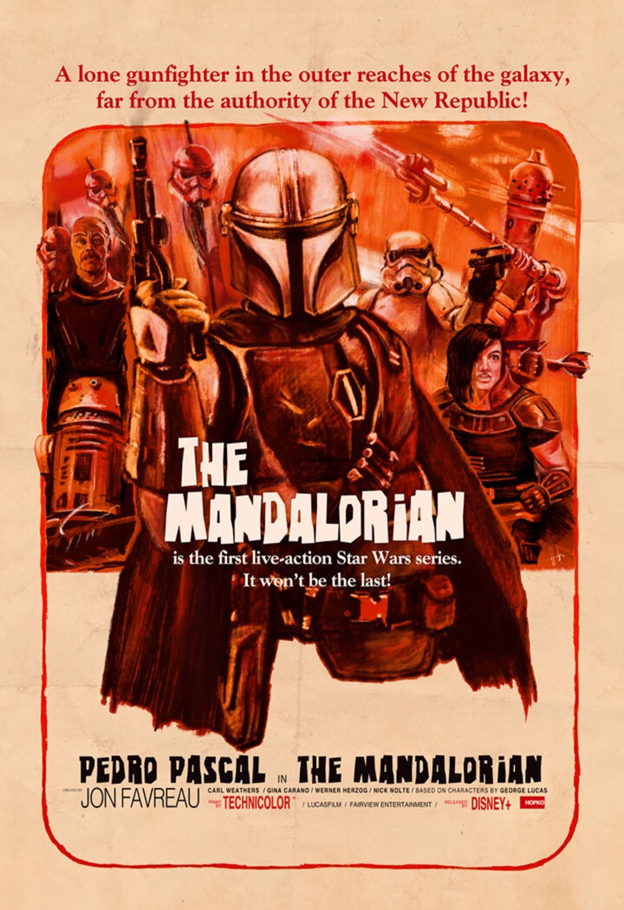 The Mandalorian Spaghetti Western Poster