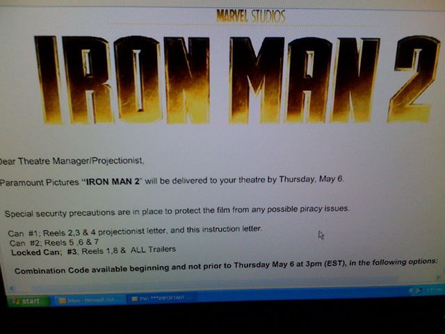 Iron Man 2 theater instructions