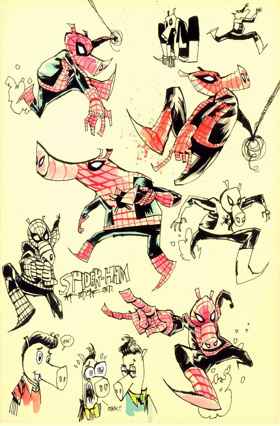 Peter Porker Spider-Ham Spider-Man: Into the Spider-Verse Concept Art #1