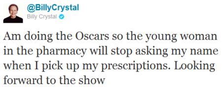 Billy Crystal Oscar Tweet