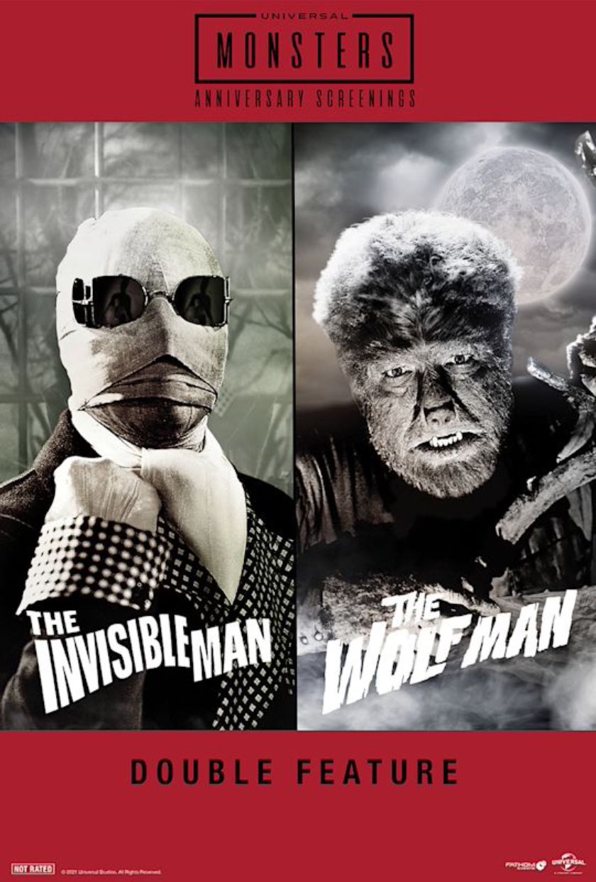 Universal Monsters Double Feature The Invisible Man / The Wolf Man
