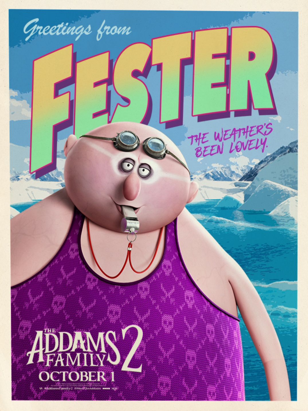 The Addams Family 2 Fester Character Poster