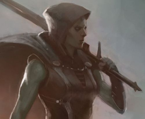 Gamora as seen in concept art for the film{9} also stars as Peter Quill, a.k.a. Star-Lord. Notable Guardians such as Rocket Raccoon and Groot have yet to be cast.