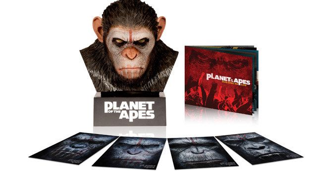 Dawn of the Planet of the Apes Blu-ray Collection with Caesar Bust Revealed!