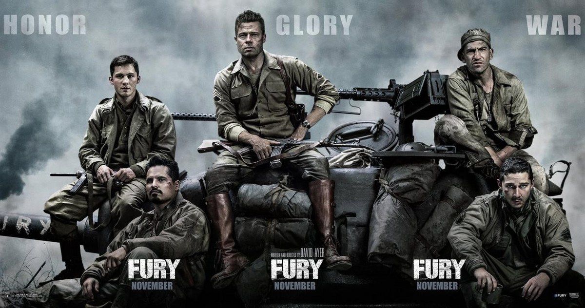Fury Banner Sends Brad Pitt and Shia LaBeouf to War