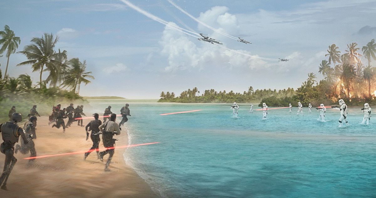 Rogue One Poster Shows Epic Beach Battle with Stormtroopers