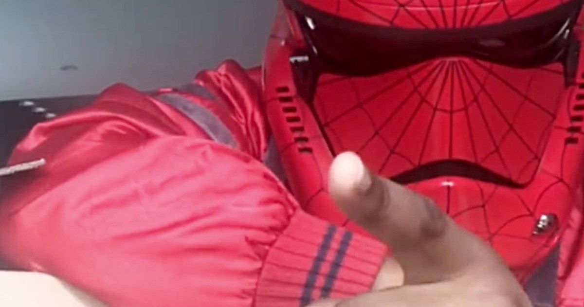 J.J. Abrams Gifts John Boyega an Amazing Spider-Man Stormtrooper Helmet