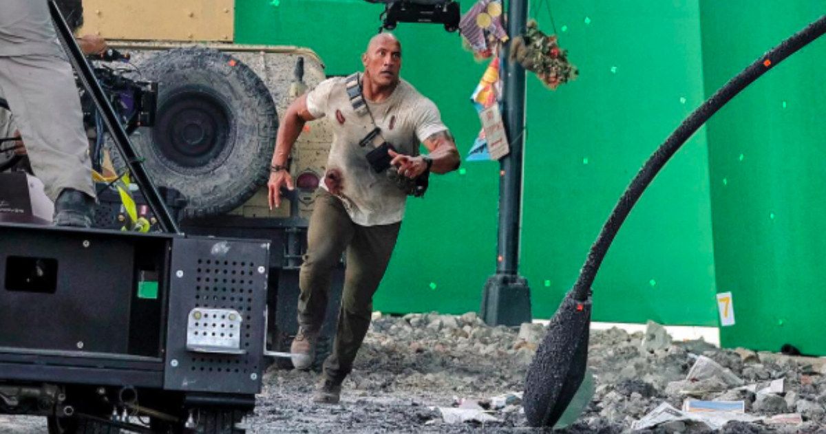 The Rock Mocks Tom Cruise's Running Style in Latest Rampage Photos