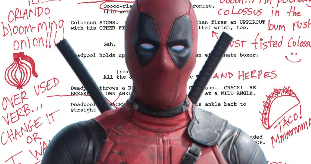Read a Deadpool Script Page with Notes from Wade Wilson