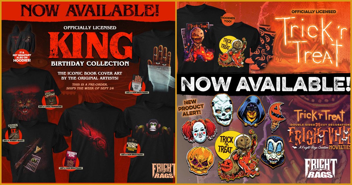 Fright-Rags Unveils Stephen King and Trick 'r Treat Collections