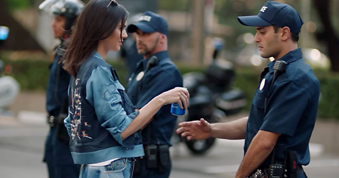 Kendall Jenner's Controversial Pepsi Ad Gets Recreated by Protester