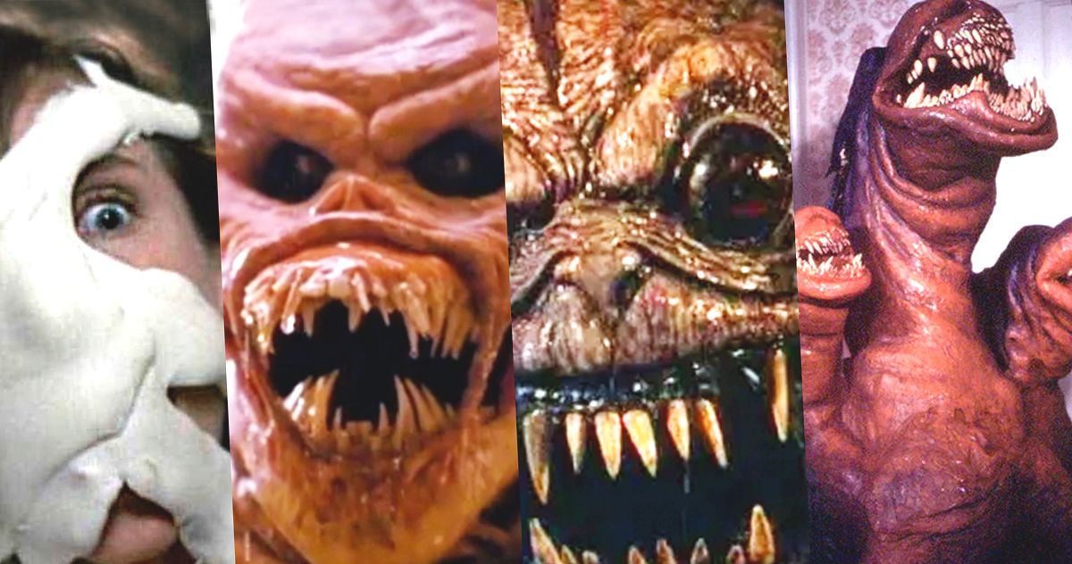 Vintage 80s Horror Movie Slime Monsters · Creative Fabrica