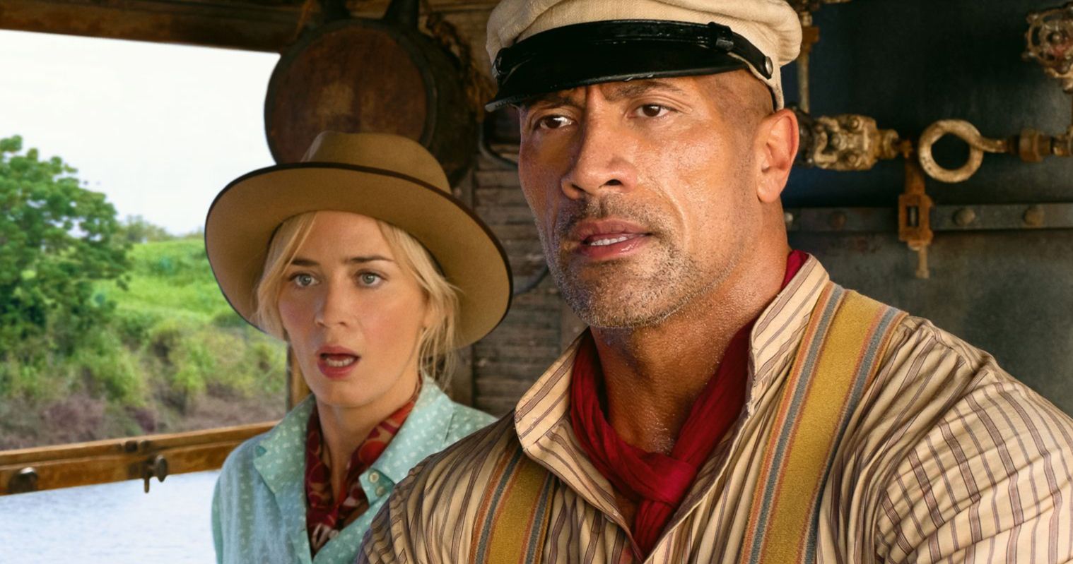 The Rock Falls for Emily Blunt's Snake Prank in Jungle Cruise Press Tour Outtakes