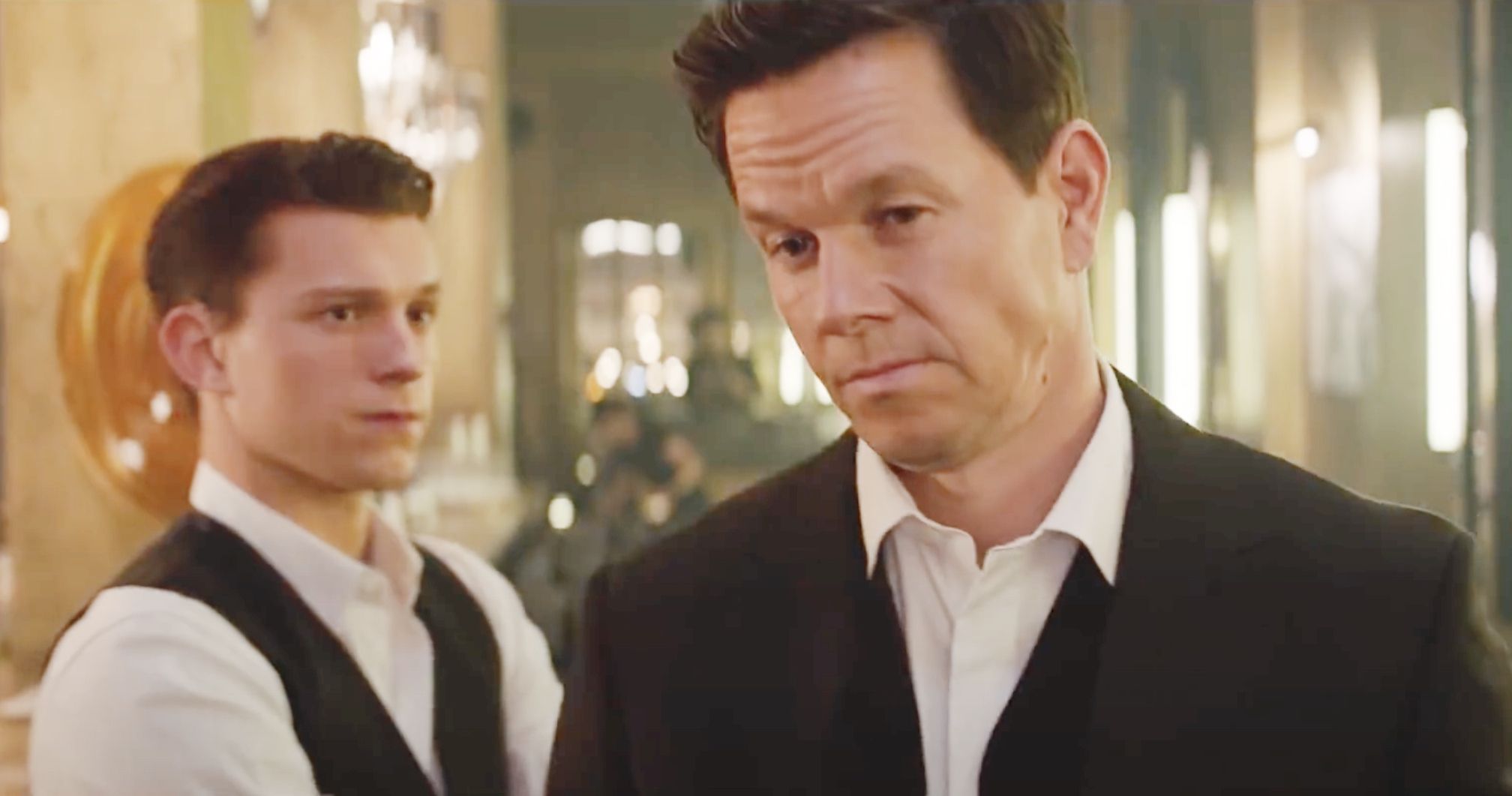 First Uncharted Footage Has Tom Holland &amp; Mark Wahlberg Dressed to Kill