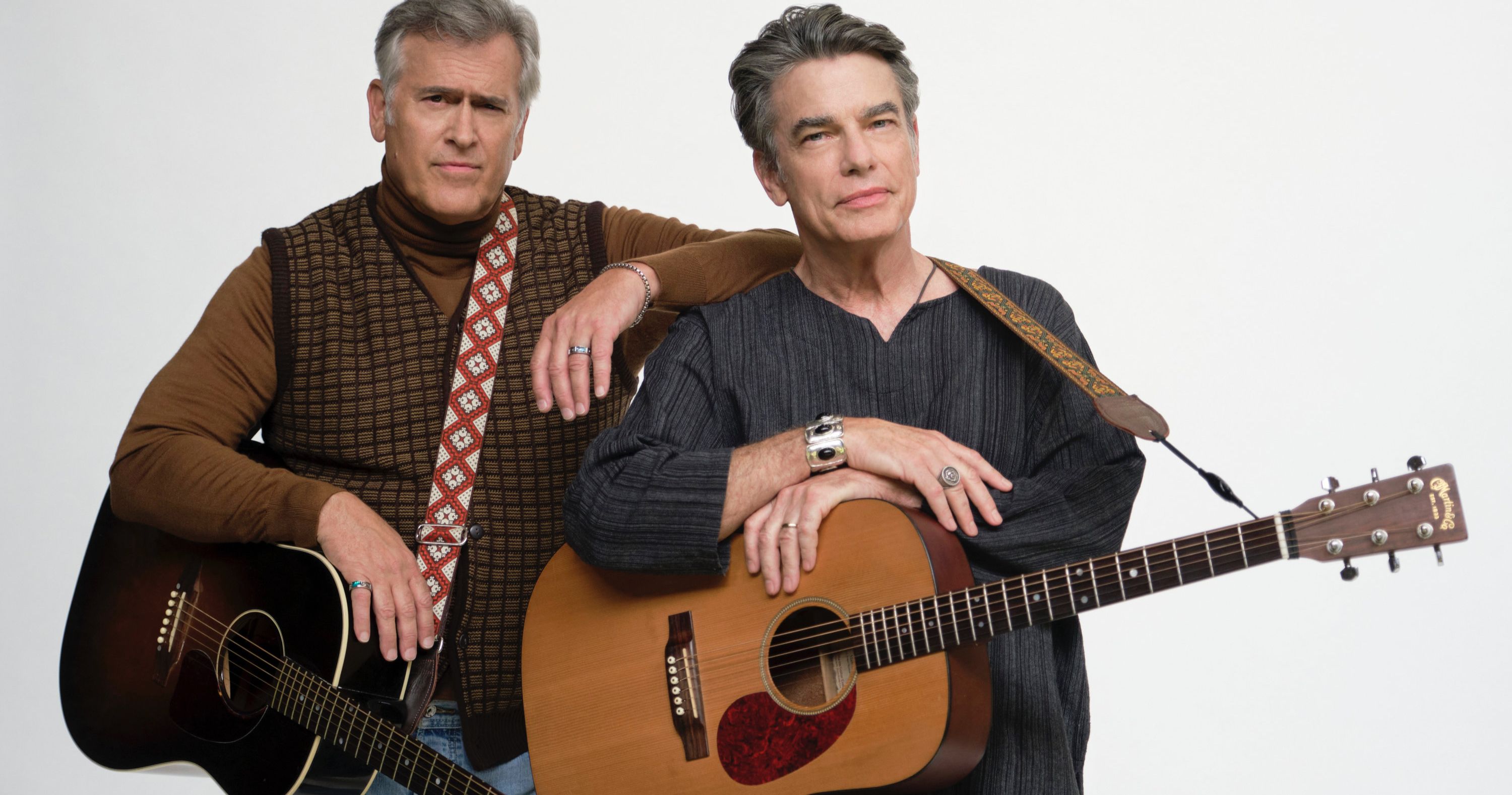 New Hallmark Christmas Movie Unites Bruce Campbell &amp; Peter Gallagher as Aging Rockers