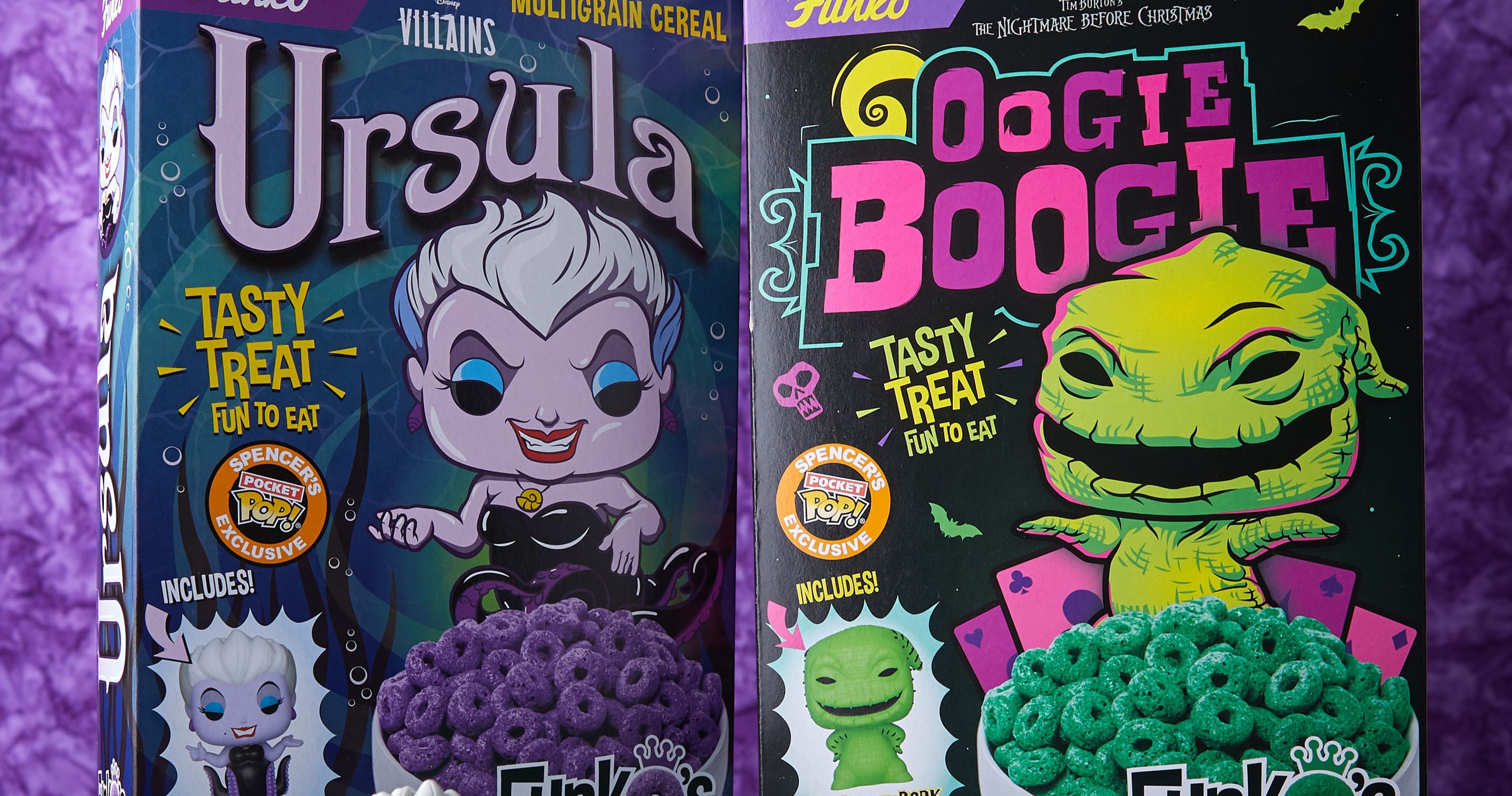 Disney Villains Oogie Boogie &amp; Ursula Get Their Own Funko Cereals for Halloween