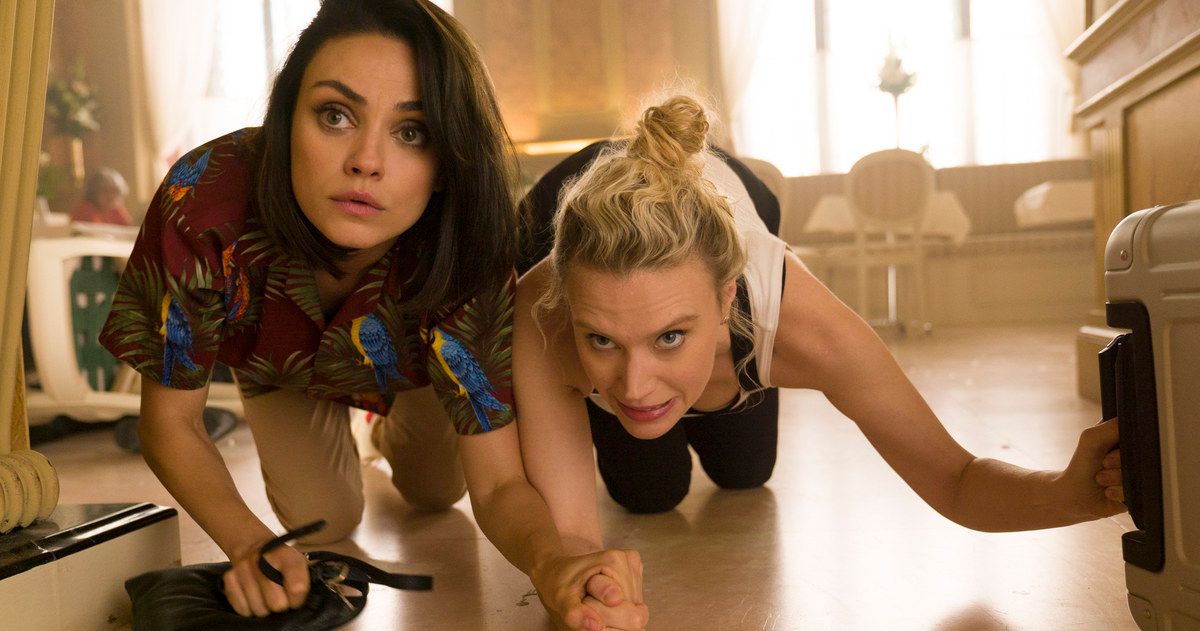 Mila Kunis and Kate McKinnon try to flee from international assassins in The Spy Who Dumped Me.