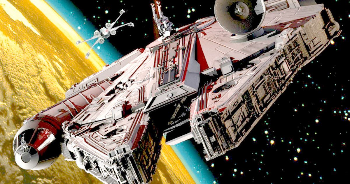 Star Wars 7 Set Photo Shows the Millennium Falcon and an X-Wing