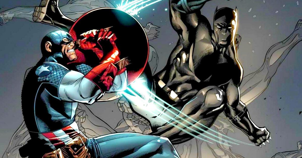 Black Panther Battles Captain America in Civil War Promo Art