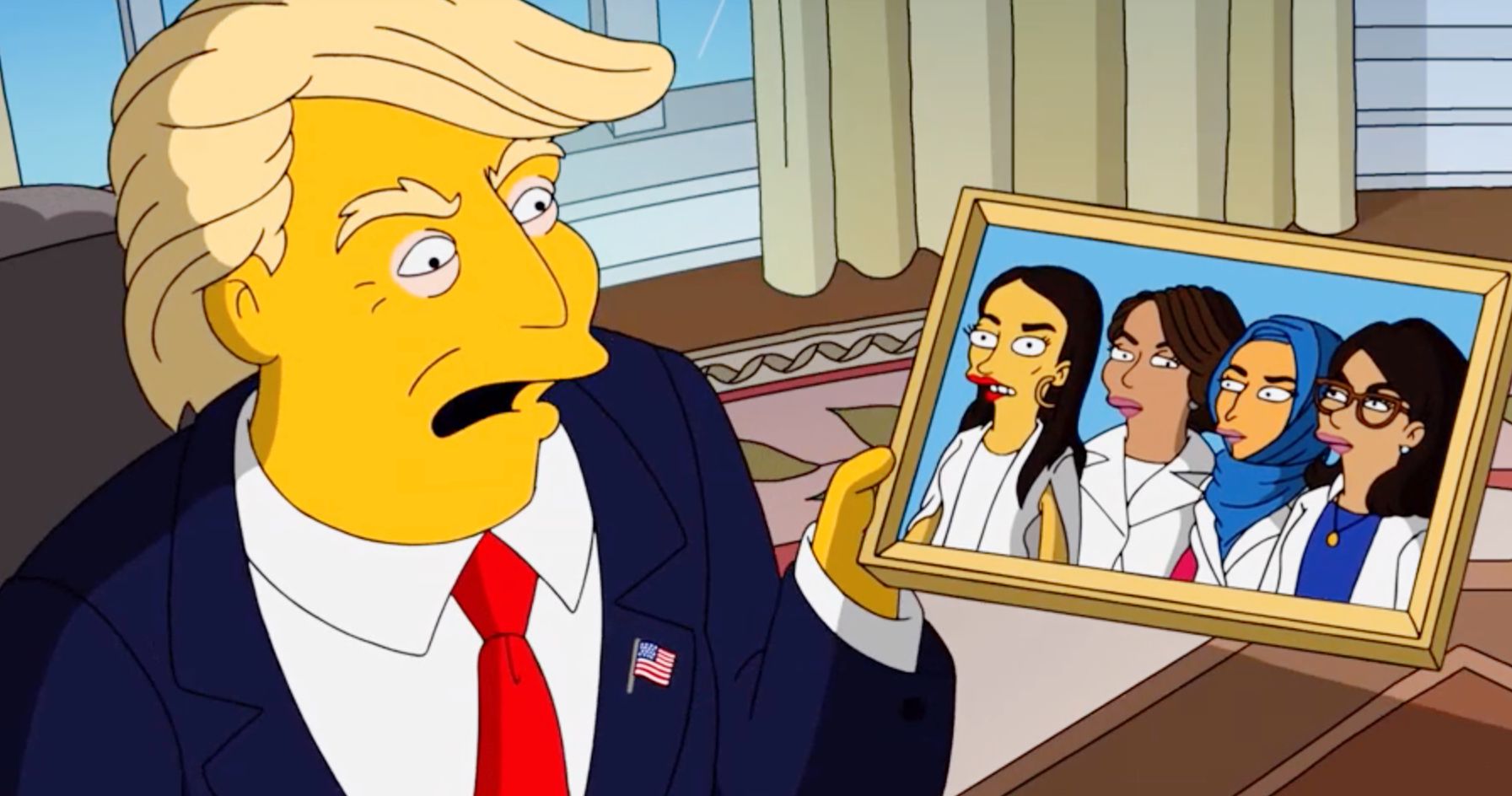 New The Simpsons Short: Trump Vs. the Squad in West Wing Story