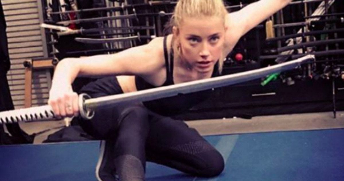 Amber Heard Is Ready to Fight in New Aquaman Set Photo