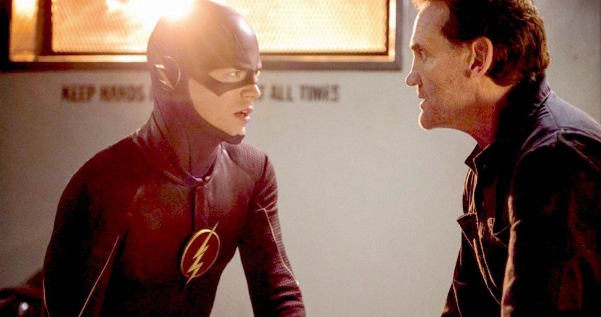 Flash Premiere Photos with Grant Gustin and John Wesley Shipp