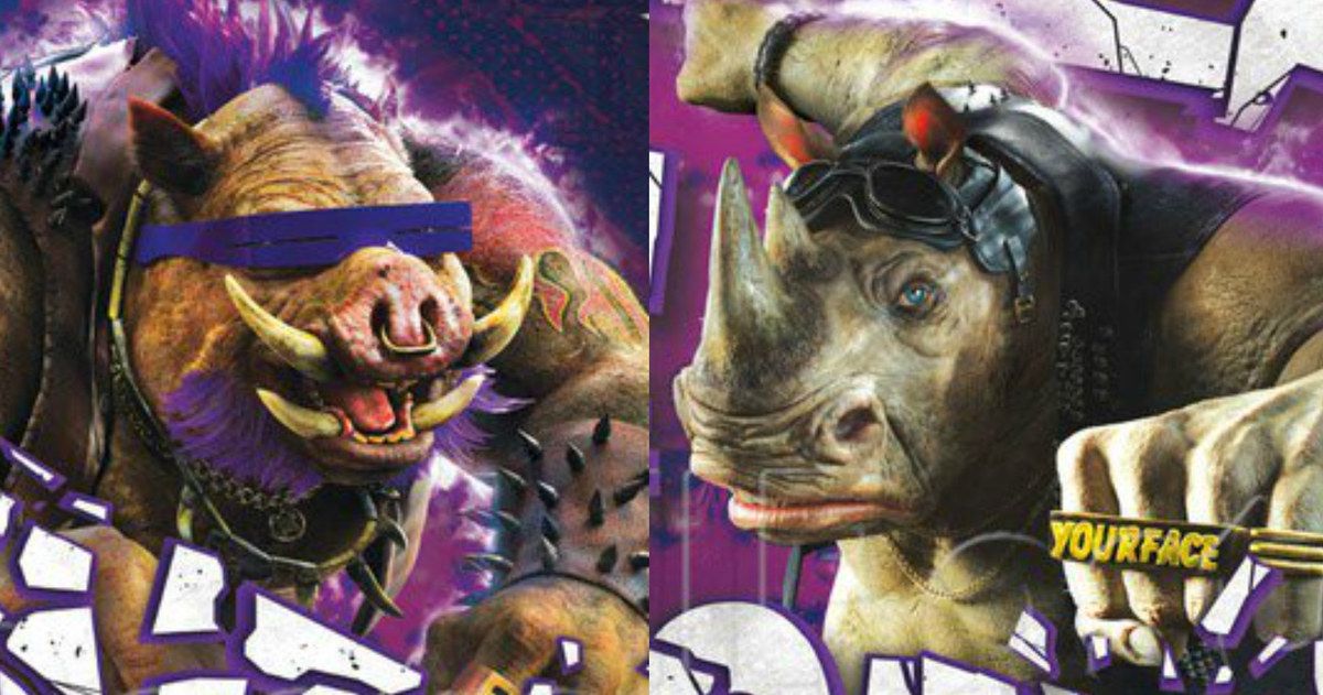 TMNT 2 Poster: Bebop &amp; Rocksteady Are Mean on the Scene