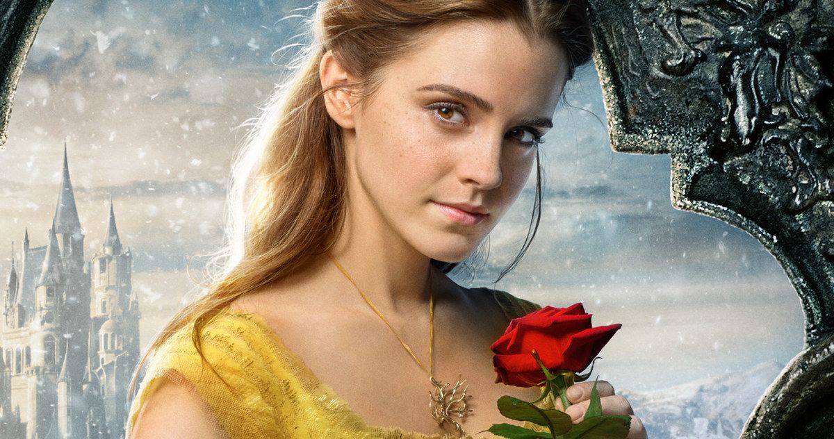Watson in a yellow dress and red rose