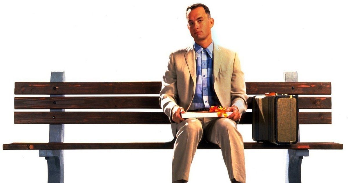 Tom Hanks on the bench in Forrest Gump