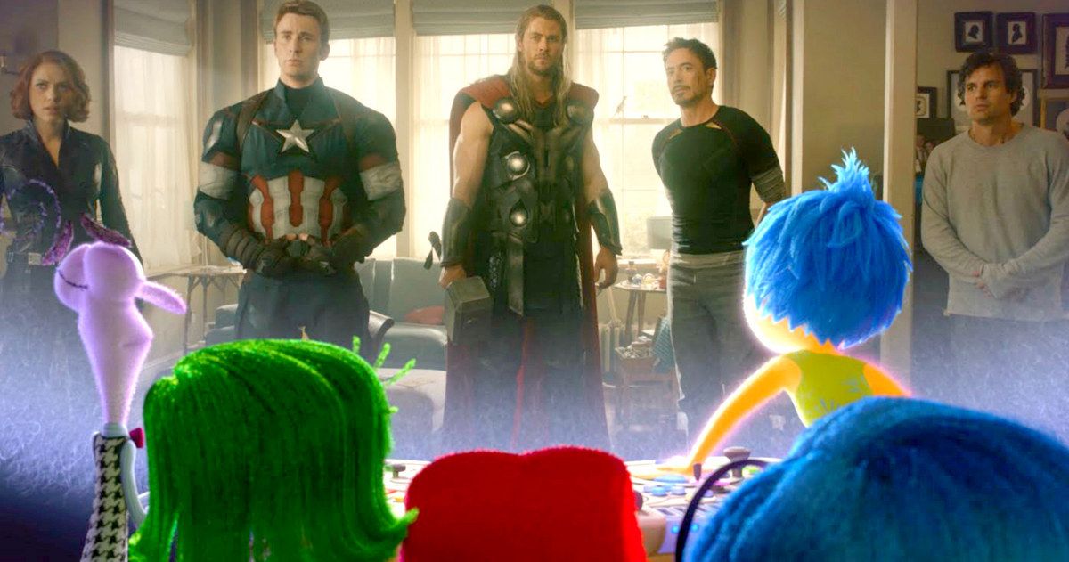 Pixar's Inside Out Characters Watch Avengers 2 Trailer