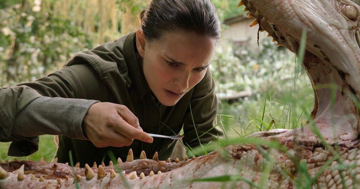 Natalie Portman Tangles with an Albino Alligator in First Annihilation Photo