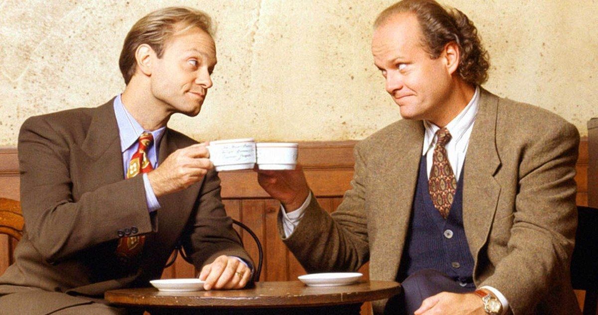 Kelsey Grammer and David Hyde Pierce as Frasier and Niles Crane in Frasier