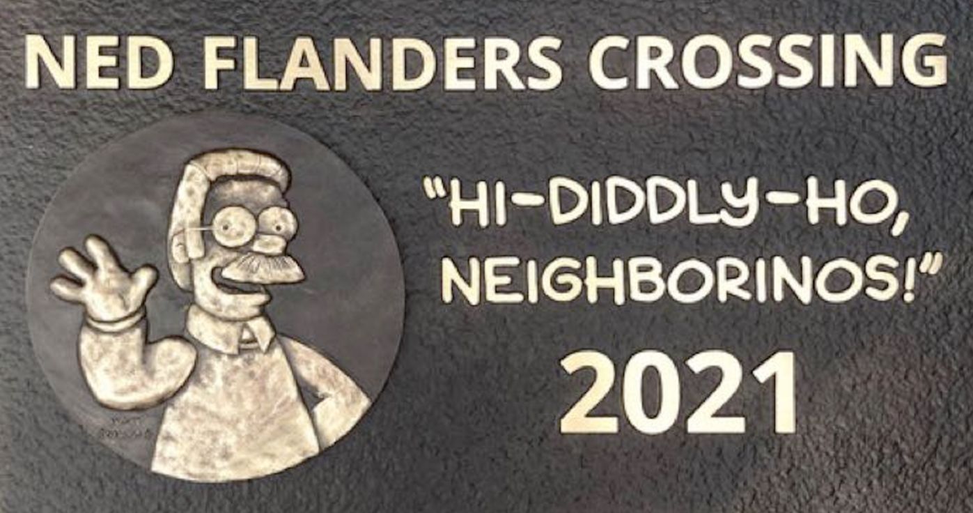 Portland Unveils Ned Flanders Crossing in Honor of The Simpsons