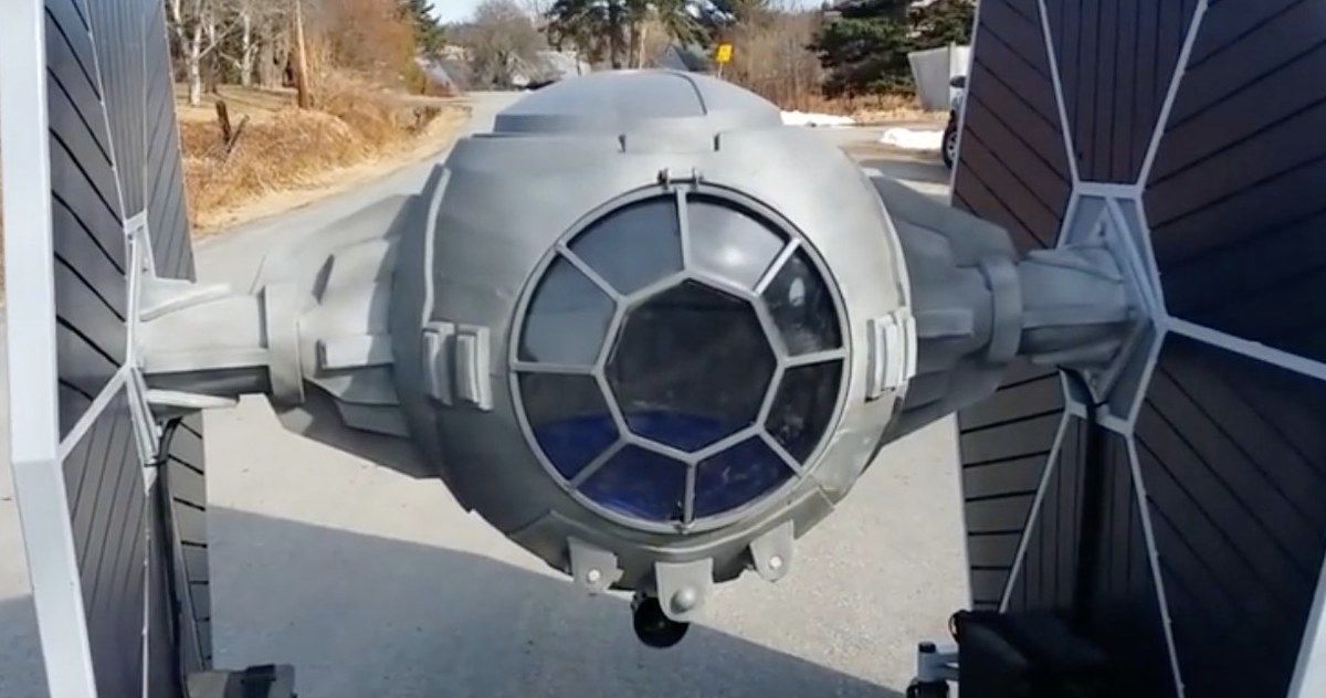 Star Wars Fan Menaces the Streets in Giant Drivable TIE Fighter
