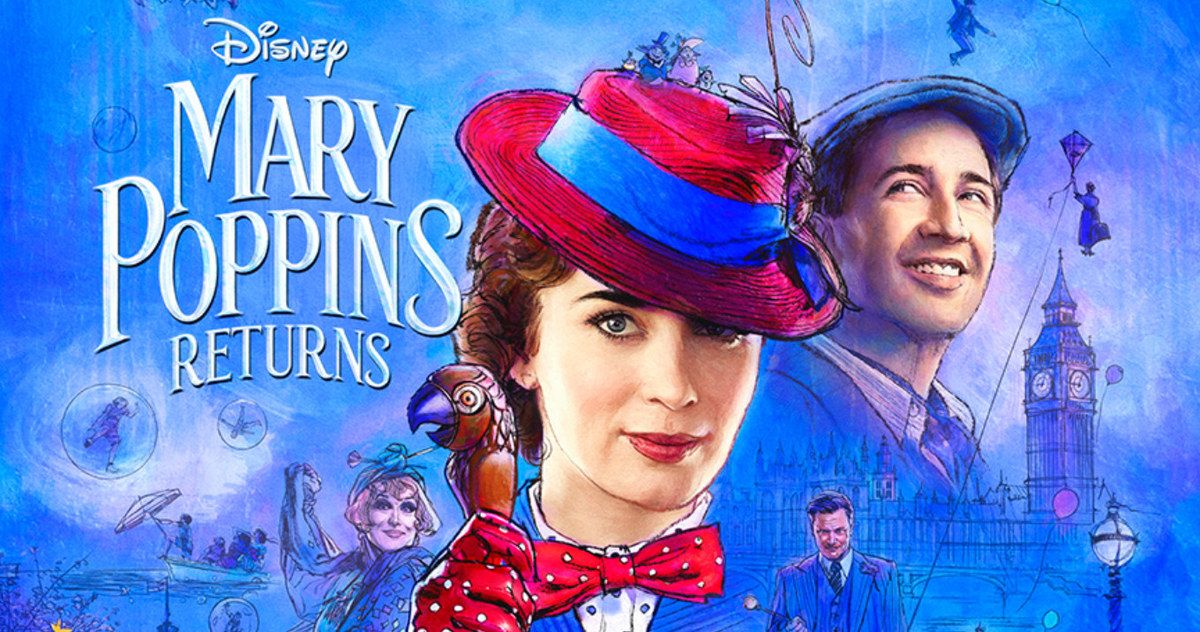 Mary Poppins Returns Trailer #2 Takes the Magical Nanny on a New Adventure