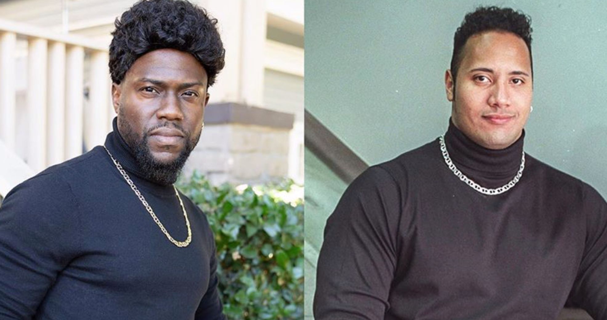 Kevin Hart Wins Halloween Dressed as The Rock in His Turtleneck Years
