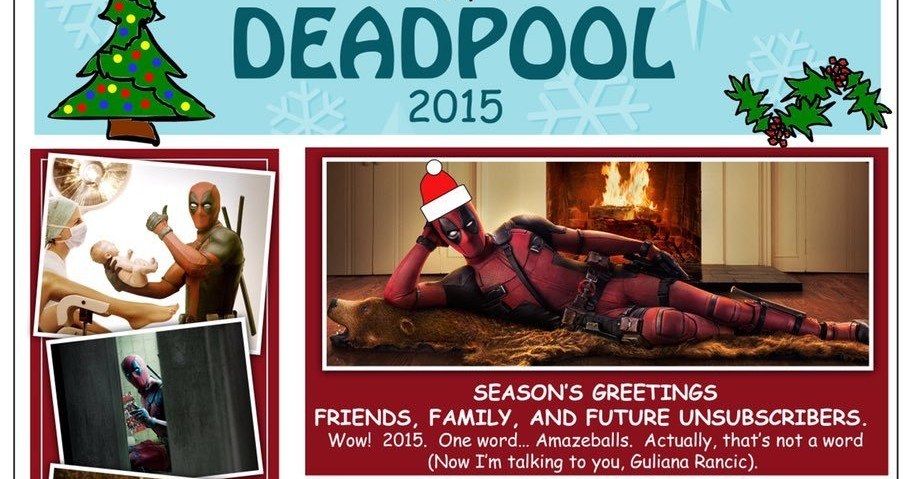 Deadpool Christmas Card Wishes You a Happy Holiday Season